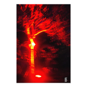 Rotlichtbaum Fotodruck