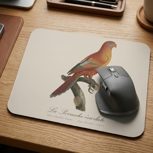 Rotlori oder Eos Bornea, Trichoglossus borneus Mousepad (Red Lory or Eos Bornea, Trichoglossus borneus. Mouse Pad)