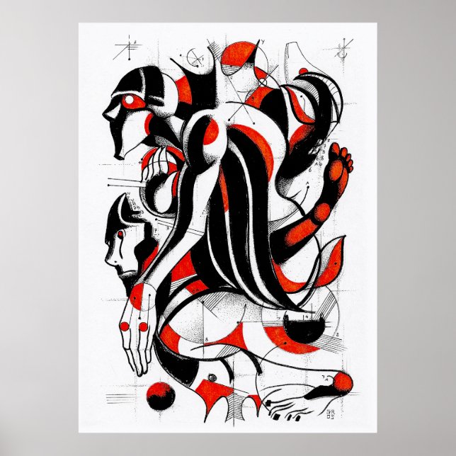Rotmagiertinte Poster (Vorne)