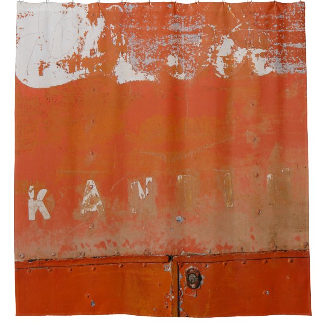 Rotmetallgehäuse Duschvorhang (Vorderseite)