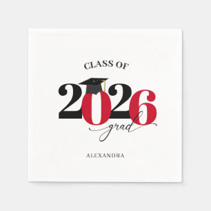 Rotmoderne Typografie-Klasse 2025 Serviette