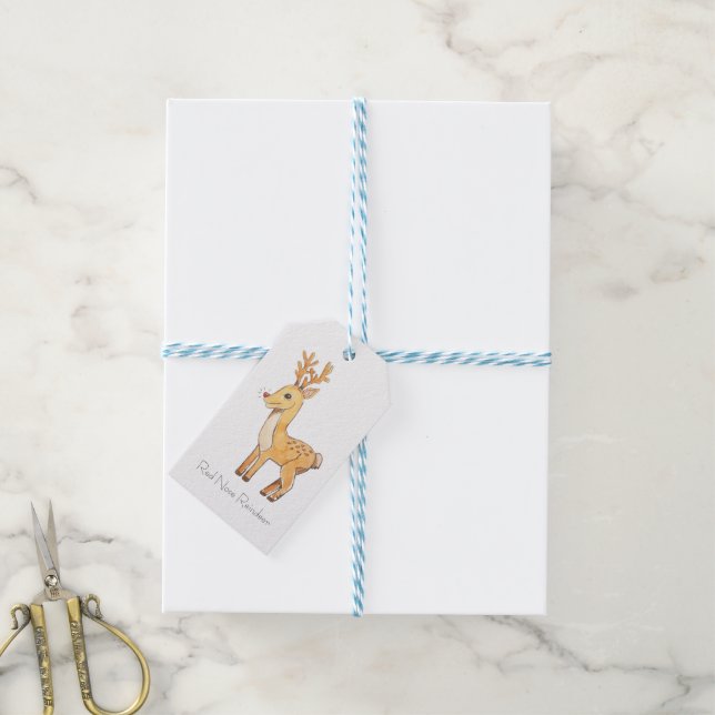 Rotnasen-Rentier  Geschenkanhänger (Mit Garn)