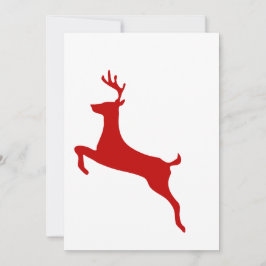 Rotnasen-Rentier-Weihnachts-Klappgrußkarte Einladung