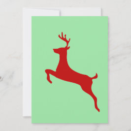 Rotnasen-Rentier-Weihnachts-Klappgrußkarte Einladung