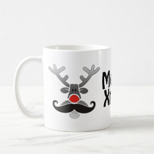Rotnasen-Rudolph mit Schnurrbart + deine Idee Tasse