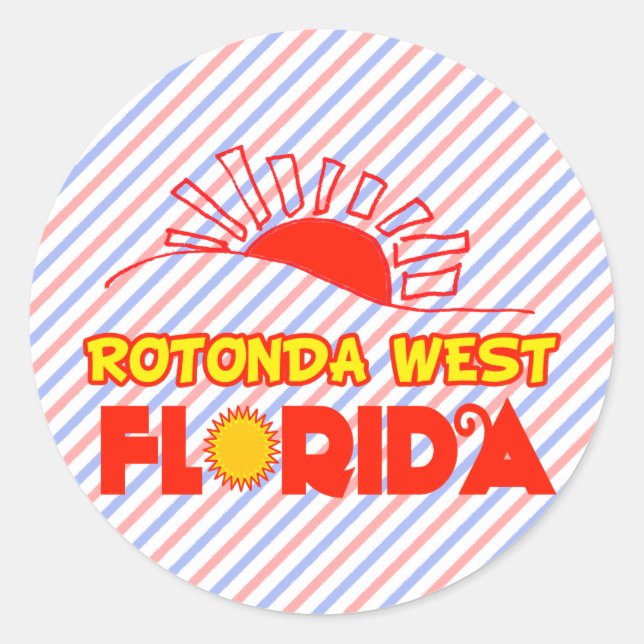 Rotonda West, Florida Runder Aufkleber (Vorderseite)
