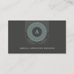 Rotor-Grauminze des MONOGRAMMS moderne stilvolle Visitenkarte