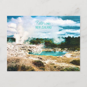 Rotorua heiße Quellen Neuseeland Reise Postcard Postkarte
