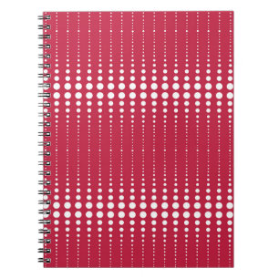 Rotpolka-Punkt , Polka-Punkt, Retro, polka-Punkt, Notizblock