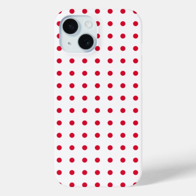 Rotpolka-Punktmuster Case-Mate iPhone Hülle (Rückseite)