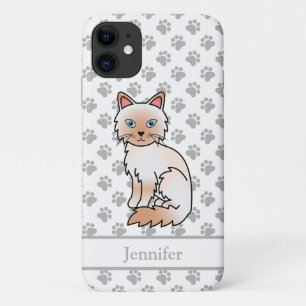 Rotpunkt Birma / Ragdoll Süße Katze & Name Case-Mate iPhone Hülle