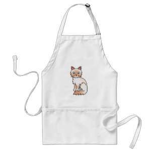 Rotpunkt-Tabby-Birman / Ragdoll-Katze Schürze