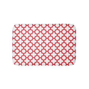Rotquatrefolienmuster Badematte