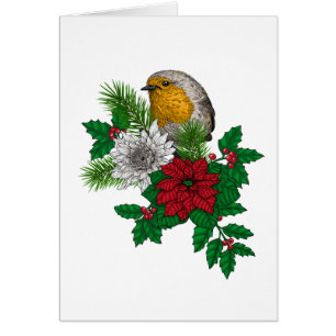 Rotrobin auf Christhmas Dekoration