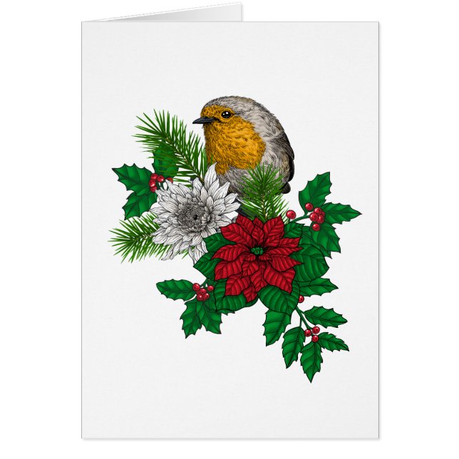Rotrobin auf Christhmas Dekoration (Vorne)