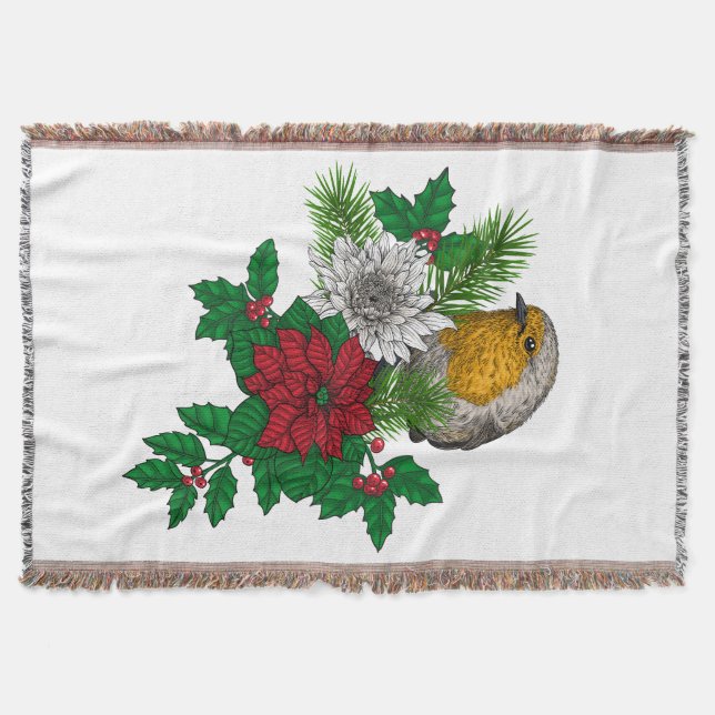 Rotrobin auf Christhmas Dekoration Decke (Vorderseite)