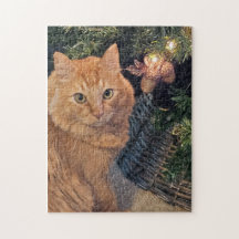 Rots Weihnachts-Gemütlichkeits-Puzzle