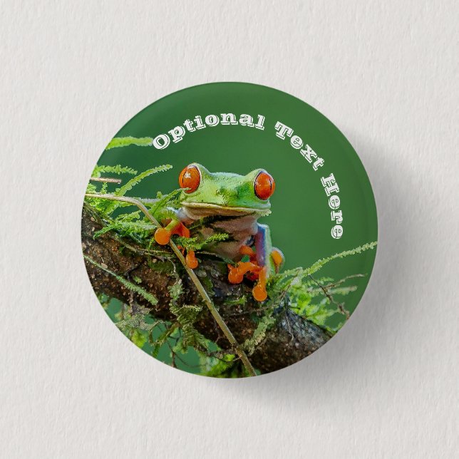 Rotschaumfrosch Button (Vorderseite)