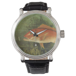 Rotschnappfisch im Ozean, Vintages Leben in der Ma Armbanduhr