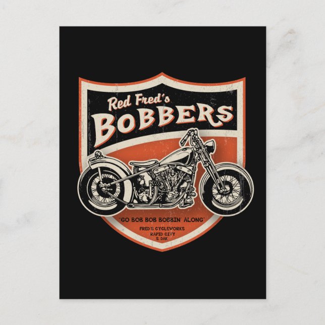Rotschopf Freds Bobber Postkarte (Vorderseite)