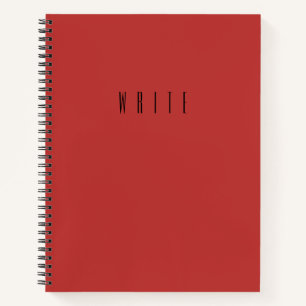 Rotschreibtypografie Notizbuch