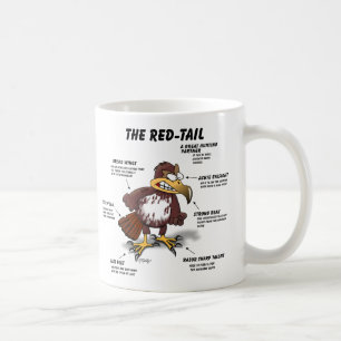 Rotschwanzbussard Cartoon Kaffeetasse
