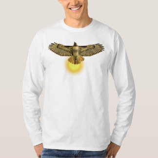Rotschwanzbussard fliegt in die Sonne T-Shirt