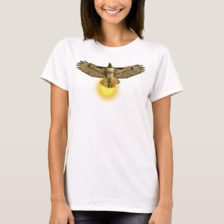 Rotschwanzbussard fliegt mit der Sonne T-Shirt