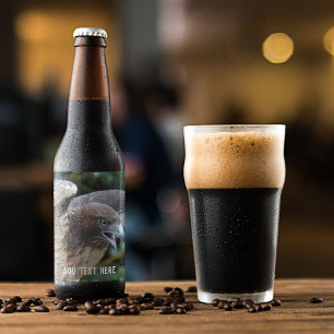 Rotschwanzbussard Raubvogel Foto Personalisiert Bierflaschenetikett