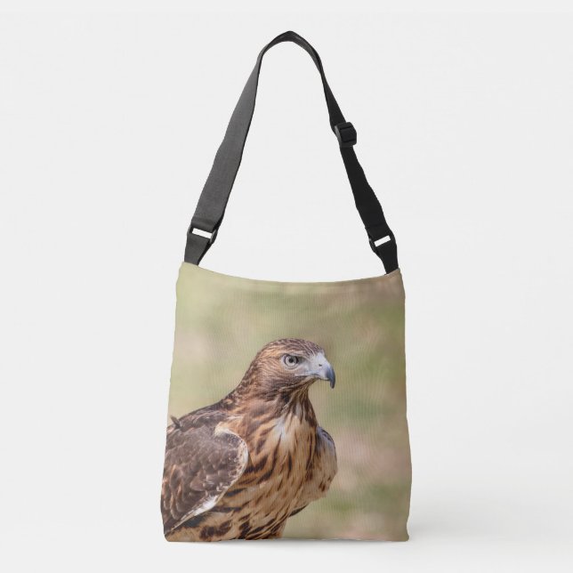 Rotschwanzfalken im Hudson-Tal Tragetaschen Mit Langen Trägern (Vorderseite)