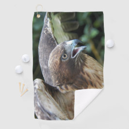 Rotschwanzfalken-Raptor-Foto Golfhandtuch
