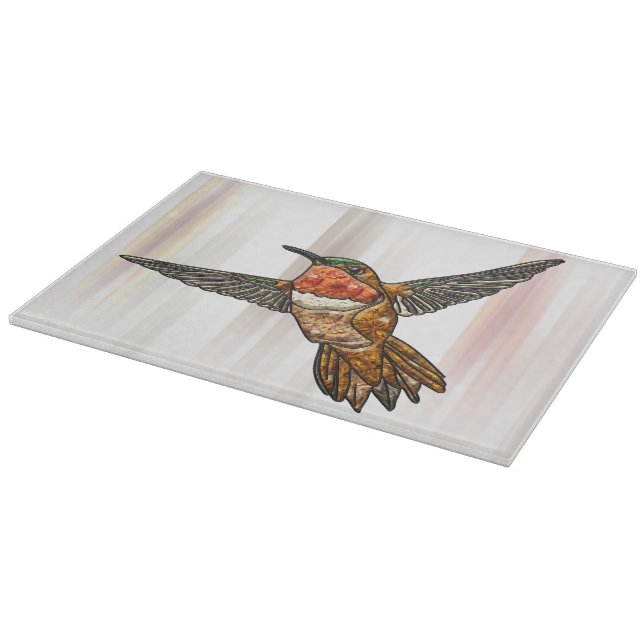Rotschwanzkolibri Schneidebrett (Ecke)