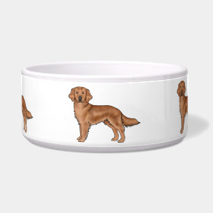 Rotschwarzer Golden Retriever Süße Cartoon-Hunde Napf