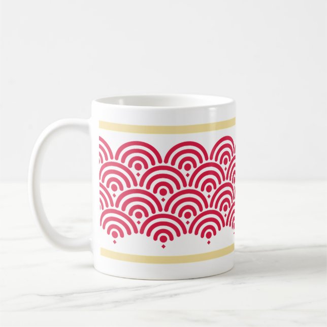 Rotseigaiha (Wellenmuster) Kaffeetasse (Links)
