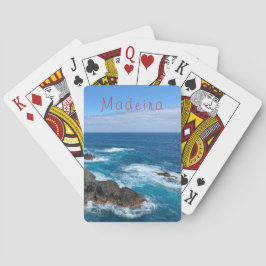 Rotsen in zee Madeira Spielkarten
