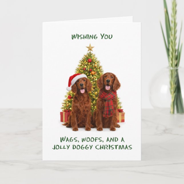 RotSetter Hunde Weihnachten (Vorderseite)