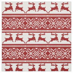 Rotskandinavisches Weihnachtsvolk Stoff