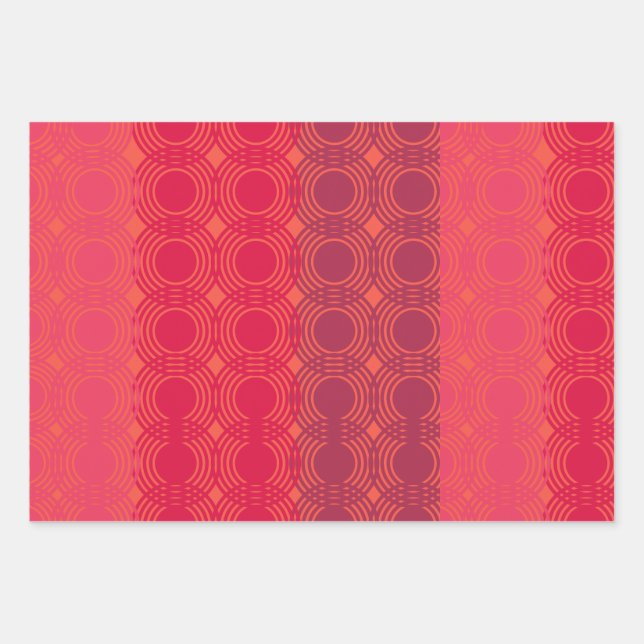 Rotspirale Muster Geschenkpapier Set (Vorderseite)