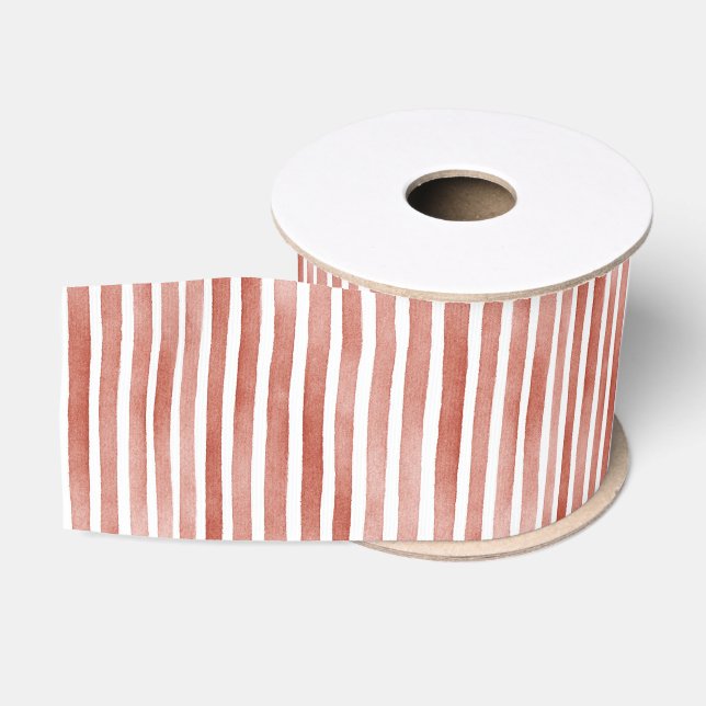 Rotstreifen Weihnachten  Ripsband (Spule)