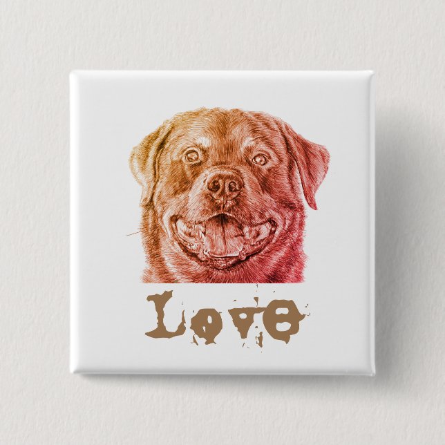Rott Liebe Button (Vorderseite)