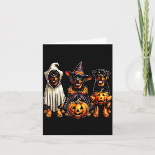 Rott-Weiler Geist Halloween Hunde Liebhaber Männer Karte