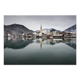 Rottach-Egern beim Tegernsee, Bayern im Winter Fotodruck