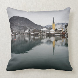 Rottach-Egern beim Tegernsee, Bayern im Winter Kissen