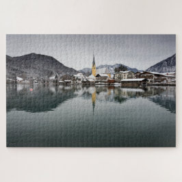 Rottach-Egern beim Tegernsee, Bayern im Winter Puzzle