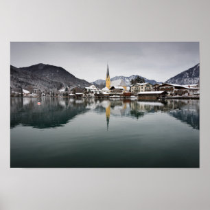 Rottach-Egern im Tegernsee, Bayern im Winter Poster