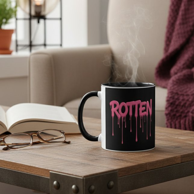 ROTTEN Drip Font Typography Tasse (Von Creator hochgeladen)