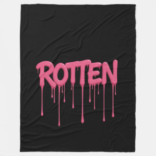 ROTTEN Drip-Schrift-Typografie Fleecedecke