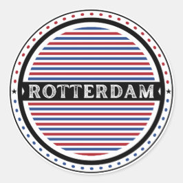 Rotterdam City Pride Emblem – Niederländische Iden Runder Aufkleber