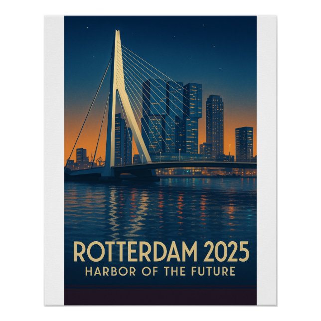 Rotterdam - "Hafen der Zukunft" Poster (Vorderseite)