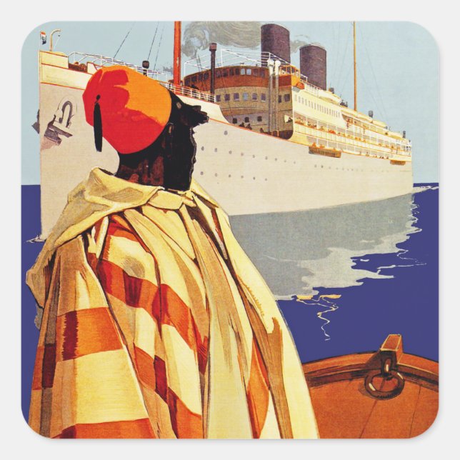 Rotterdam Lloyd Quadratischer Aufkleber (Vorderseite)